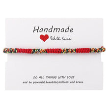 将图片加载到图库查看器，6pcs/set Handmade Bracelets Braided Red Black Rope 7 Knots Lucky Jewelry Friendship Protection Bracelet Red Comfortable Bracelet Small Eye Bracelet For Kids
