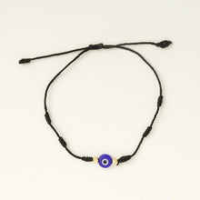 将图片加载到图库查看器，6pcs/set Handmade Bracelets Braided Red Black Rope 7 Knots Lucky Jewelry Friendship Protection Bracelet Red Comfortable Bracelet Small Eye Bracelet For Kids
