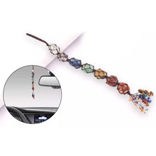 将图片加载到图库查看器，7 Chakra Gemstones Reiki Healing Crystals Tassel Wall Car Hanging Ornament
