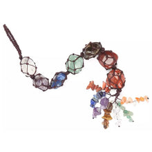 将图片加载到图库查看器，7 Chakra Gemstones Reiki Healing Crystals Tassel Wall Car Hanging Ornament
