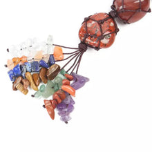 将图片加载到图库查看器，7 Chakra Gemstones Reiki Healing Crystals Tassel Wall Car Hanging Ornament

