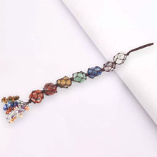 将图片加载到图库查看器，7 Chakra Gemstones Reiki Healing Crystals Tassel Wall Car Hanging Ornament
