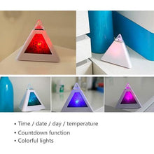 Load image into Gallery viewer, 7 Color Changing LED Alarm Clock
