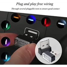 Load image into Gallery viewer, 7 Color Lights LED Mini USB Ambient Neon Interior Light Car Accessories Cars Gadgets Bright Colors
