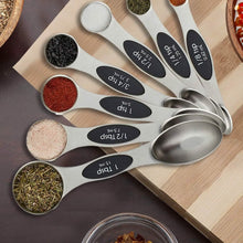 Load image into Gallery viewer, 7-Piece: Double Sided Stackable Magnetic Measuring Spoons Set with Leveler
