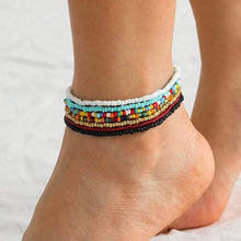 将图片加载到图库查看器，7-Pieces Set: Women's Hand Beaded African Anklet
