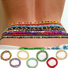 将图片加载到图库查看器，7-Pieces: Women Waist Bead Chain Belly Chain Beach Jewelry
