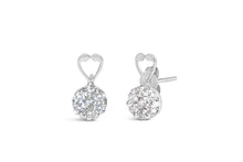 Load image into Gallery viewer, 14K White Gold 1 1/4 cttw Round Cut Diamond Earrings (H-I, I1-I2)
