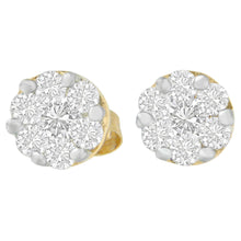 Load image into Gallery viewer, 14K Yellow Gold 3/4 cttw Round Cut Diamond Stud Earring (I-J, SI2-I1)
