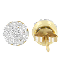 Load image into Gallery viewer, 14K Yellow Gold 3/4 cttw Round Cut Diamond Stud Earring (I-J, SI2-I1)
