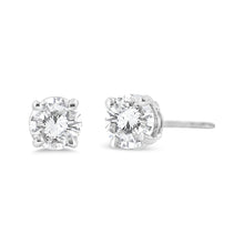 Load image into Gallery viewer, 14K White Gold 3/4 Cttw Lab Grown Diamond 4-Prong Classic Stud Earrings (F-G Color, VS2-SI1 Clarity)
