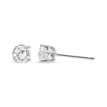 Load image into Gallery viewer, 14K White Gold 3/4 Cttw Lab Grown Diamond 4-Prong Classic Stud Earrings (F-G Color, VS2-SI1 Clarity)
