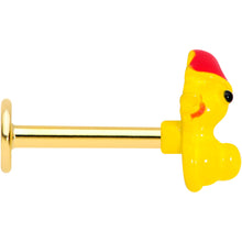 Load image into Gallery viewer, 16G 5/16 Gold Tone Sleepy Duck Labret Monroe Tragus
