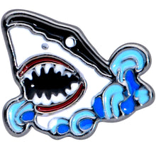 Load image into Gallery viewer, 16G 1/4 Black Shark Bite Cartilage Tragus Earring
