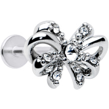 将图片加载到图库查看器，16G 5/16 Clear Gem Looping Bow Labret Monroe Tragus
