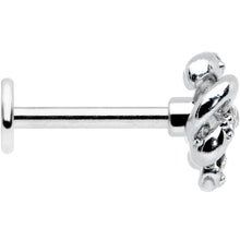将图片加载到图库查看器，16G 5/16 Clear Gem Looping Bow Labret Monroe Tragus
