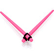 Load image into Gallery viewer, Pink Matte Acrylic Straight Taper Set 2G to 00G
