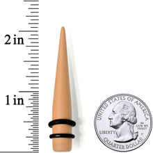 Load image into Gallery viewer, Tan Matte Acrylic Straight Taper Set 2G to 00G
