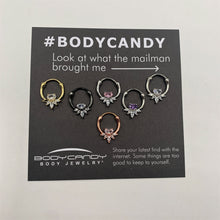 Load image into Gallery viewer, 18G 3/8 Pink Clear Gem Spray Cartilage Clicker
