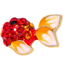 Load image into Gallery viewer, 16G 1/4 Red Gem Gold Tone Blow Fish Labret Monroe Tragus
