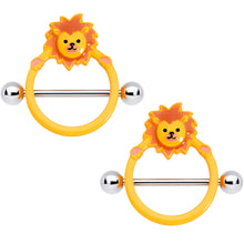 Load image into Gallery viewer, 14G 5/8 Loveable Lion Nipple Shield Set
