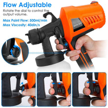 将图片加载到图库查看器，700W Electric Paint Sprayer Handheld with 3 Spray Patterns 800ml
