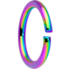 Load image into Gallery viewer, 16G 5/16 Rainbow Anodized Seamless Cartilage Ring Set of 12
