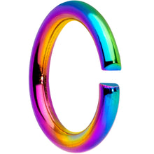 Load image into Gallery viewer, 14G 5/16 Rainbow Anodized Seamless Cartilage Ring Set of 12
