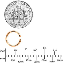 Load image into Gallery viewer, 16G 5/16 Rose Gold Tone Seamless Cartilage Ring Set of 12
