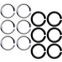 将图片加载到图库查看器，14G 5/16 Steel Black Anodized Seamless Cartilage Ring Set of 12
