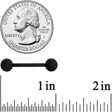 将图片加载到图库查看器，Beautiful Basic Black Matte Barbell Tongue Ring
