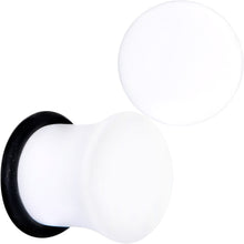 Load image into Gallery viewer, Wonderful White Matte Acrylic Single Flare Plug Set
