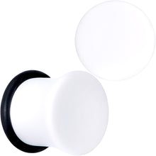 Load image into Gallery viewer, Wonderful White Matte Acrylic Single Flare Plug Set
