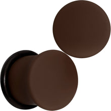 Load image into Gallery viewer, Delicious Dark Brown Matte Acrylic Single Flare Plug Set
