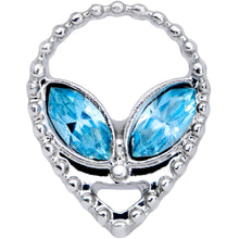 Load image into Gallery viewer, 16G 5/16 Aqua Gem Alien Labret Monroe Tragus
