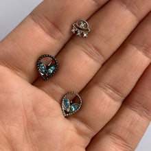 Load image into Gallery viewer, 16G 5/16 White Faux Opal UFO Labret Monroe Tragus
