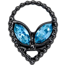 将图片加载到图库查看器，16G 5/16 Aqua Gem Black Alien Labret Monroe Tragus
