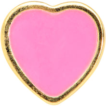 Load image into Gallery viewer, 16G 5/16 Gold Tone Pink Heart Valentines Day Labret Tragus Monroe

