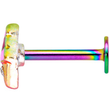 Load image into Gallery viewer, 16G 5/16 Clear Gem Rainbow Ice Cream Cone Labret Monroe Tragus
