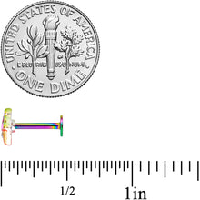 Load image into Gallery viewer, 16G 5/16 Clear Gem Rainbow Ice Cream Cone Labret Monroe Tragus
