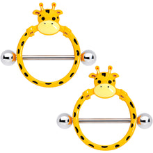 Load image into Gallery viewer, 14G 5/8 Gentle Giraffe Nipple Shield Set
