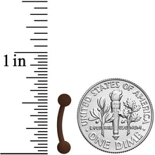 Load image into Gallery viewer, 16G 5/16 Dark Brown Acrylic Matte Curved Eyebrow Ring
