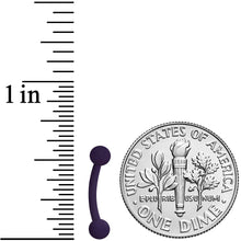 Load image into Gallery viewer, 16G 5/16 Dark Purple Acrylic Matte Curved Eyebrow Ring
