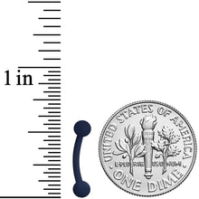 Load image into Gallery viewer, 16G 5/16 Dark Blue Acrylic Matte Curved Eyebrow Ring
