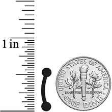 Load image into Gallery viewer, 16G 5/16 Black Acrylic Matte Curved Eyebrow Ring
