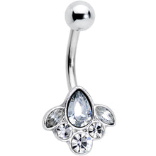 Load image into Gallery viewer, Clear Gem Classic Cluster Belly Ring
