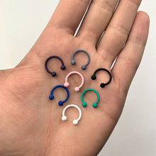 Load image into Gallery viewer, 16G 3/8 Delicious Dark Purple Matte Horseshoe Circular Barbell
