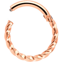 Load image into Gallery viewer, 16G 5/16 Rose Gold Tone Twisted Elegance Cartilage Clicker
