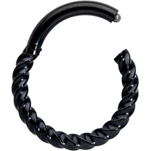 将图片加载到图库查看器，14G 3/8 Black Twisted Elegance Septum Clicker
