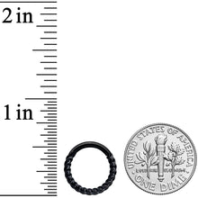将图片加载到图库查看器，14G 3/8 Black Twisted Elegance Septum Clicker
